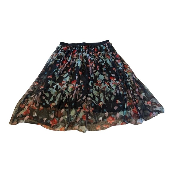 metro wear Midi Skirt Romantic Floral Skirt Women’s Size L Floral and Polka Dot - Picture 9 of 9